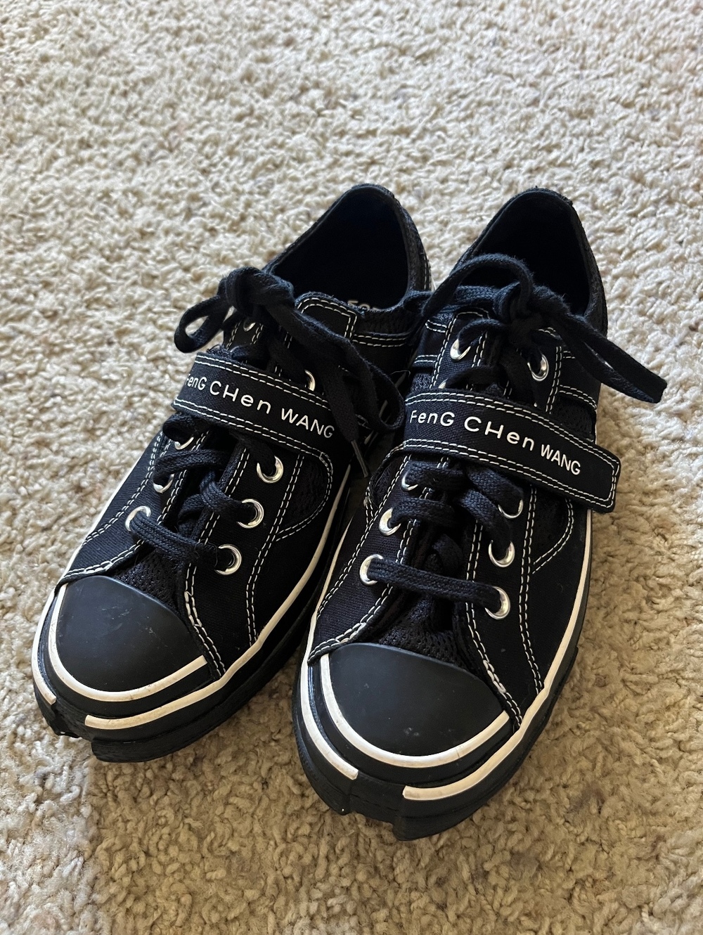 Converse All-Star x Feng Chen Wang Black Designer Low Top Sneakers Women’s 6.5